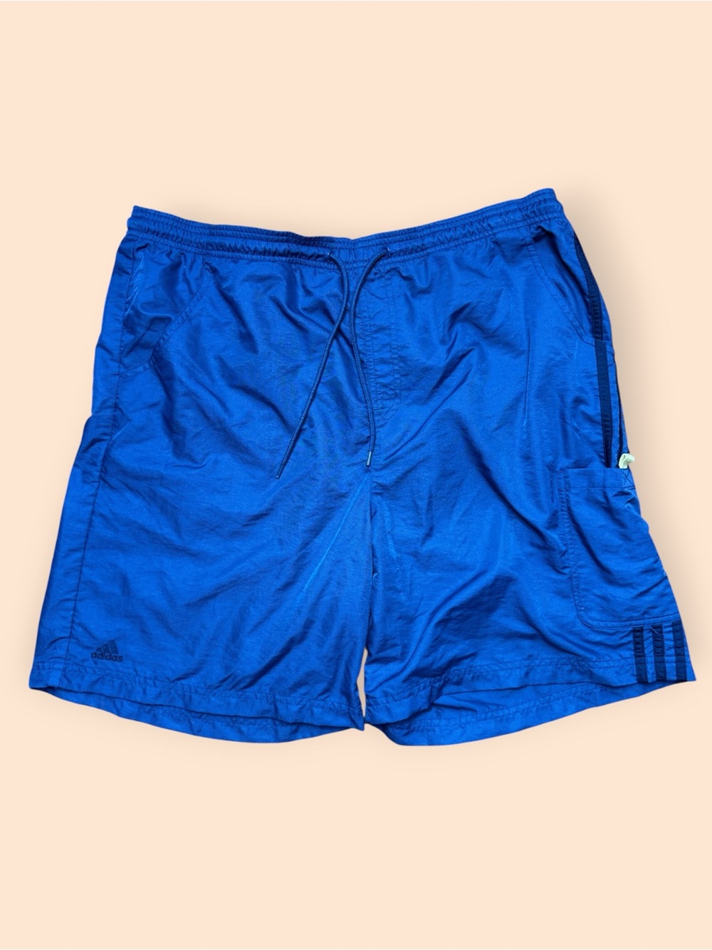 Vintage Adidas Y2K Windbreaker Cargo Shorts Men’s Large Blue Vtg 2000s